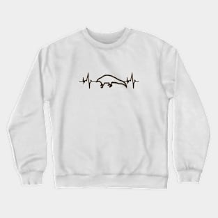 ECG pangolin pangolin image animals heartbeat Crewneck Sweatshirt